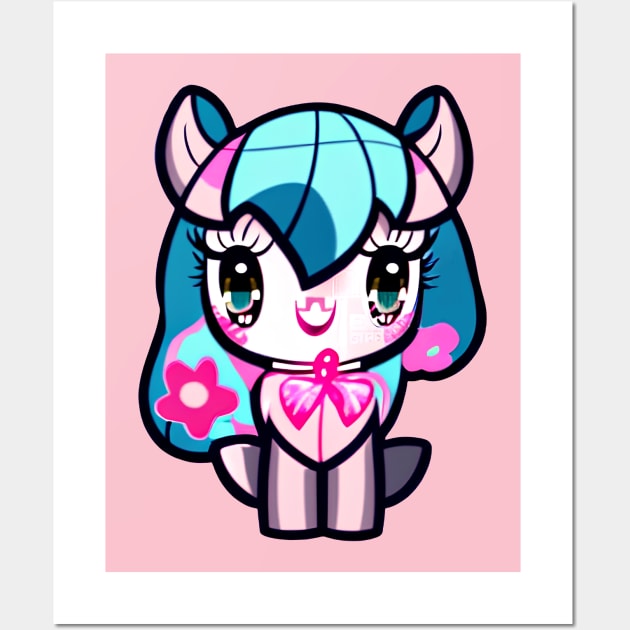 A CUTE KAWAI Pony girl Wall Art by mmamma030